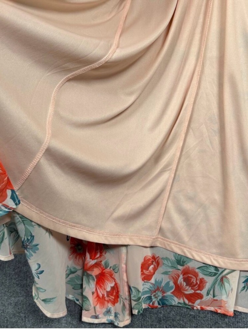 Lulu's Floral Maxi Dress - Pink and Green - Picture 11 of 15